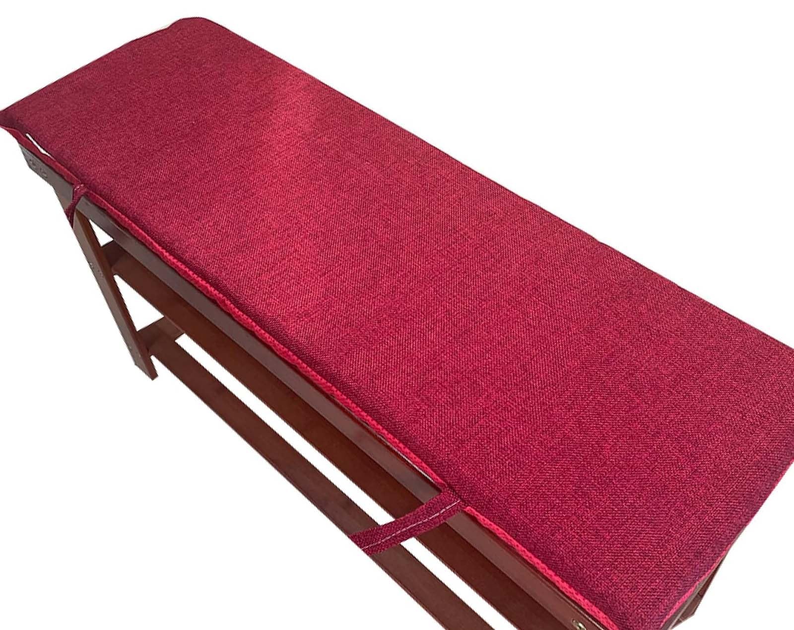 Coussin de banc antidérapants 120x40 cm lavable en fourrure douce pour banquette de terrasse