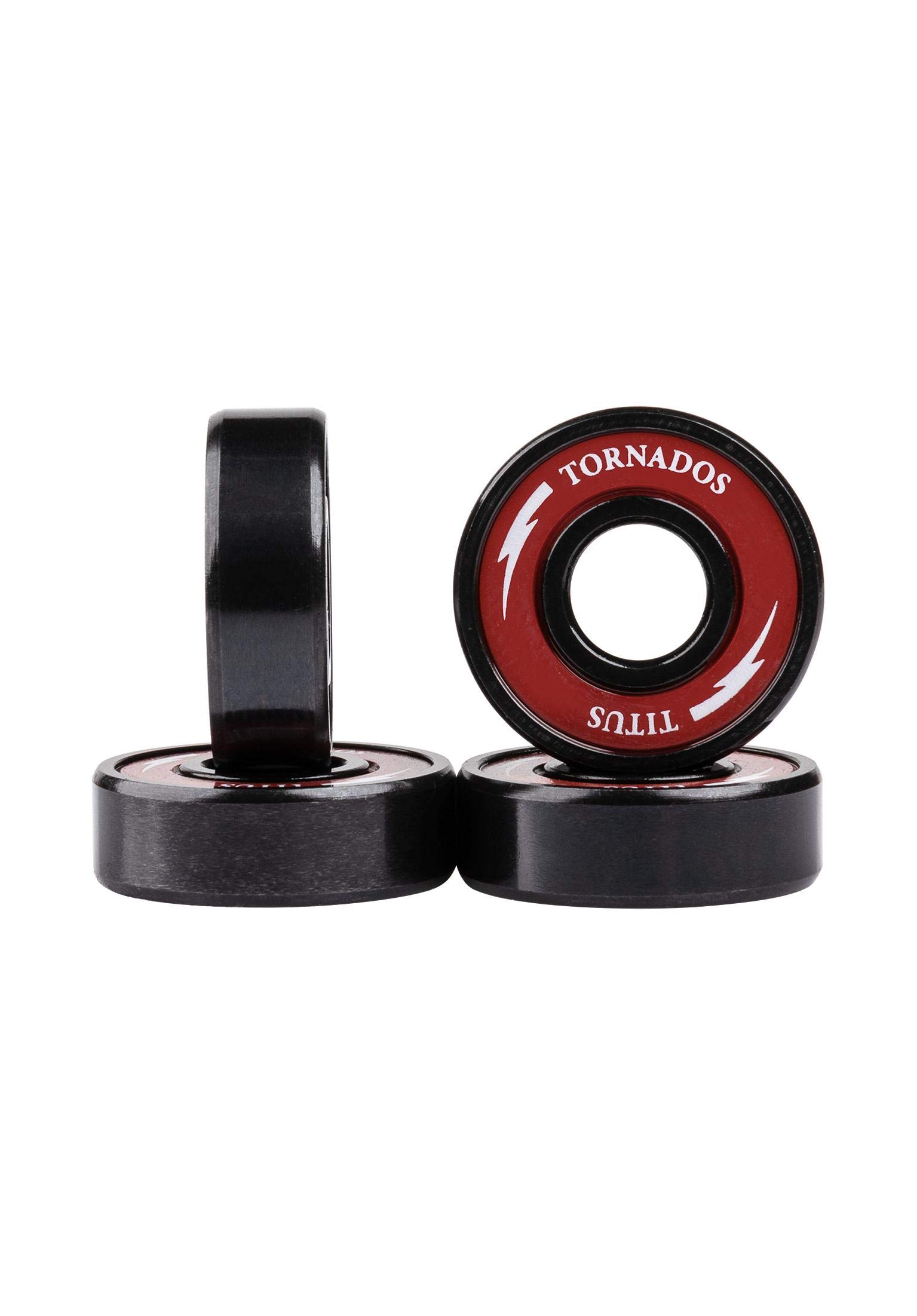 TITUS Tornados Skateboard Kugellager ABEC 7 mit High-speed Nylon Halter und abnehmbaren Shields, Robuste Qualitäts Lager aus High-grade GCR 15 Chromstahl, 8 Kugellager und 4 Spacer auch für Longboard