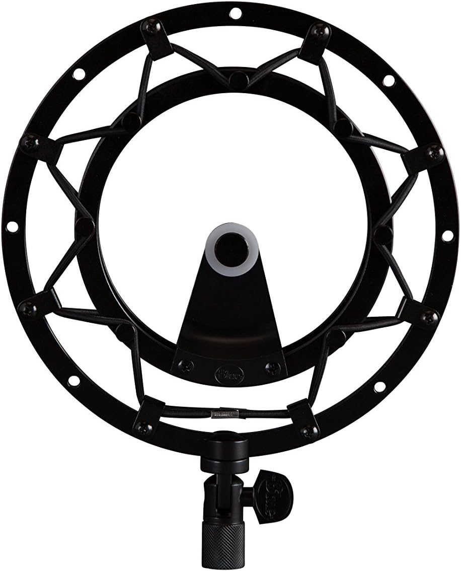 Blue Radius II Microphone Shock Mount for Yeti and Yeti Pro with Improved Hinge Design - Blackout