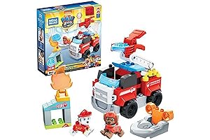 MEGA BLOKS Paw Patrol Marshall's City Fire Rescue: Building Set for Boys...