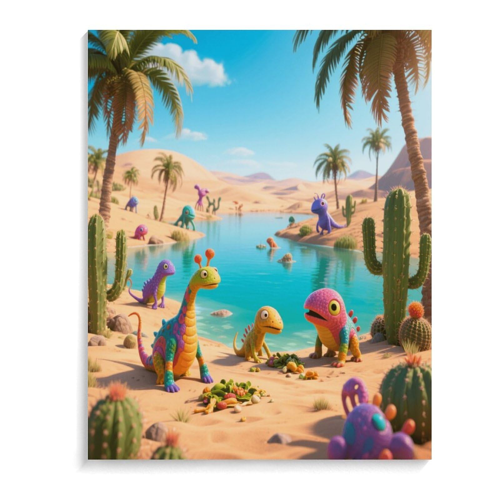 KOAYUBFC Desert Oasis Malen nach Zahlen Kit für Erwachsene Anfänger Erwachsene Malen nach Zahlen Kits auf Leinwand DIY Acryl Ölfarben Malerei mit Pinseln als Geschenk Home Wall Decor