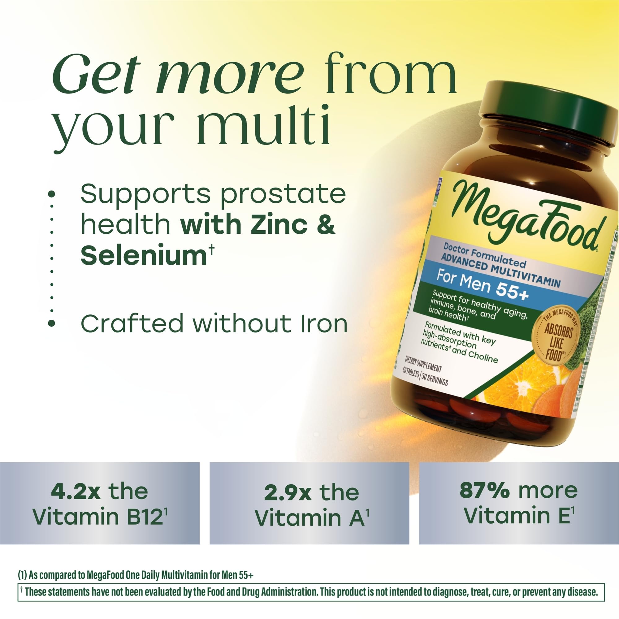 MegaFood Advanced Multivitamin for Men 55+ Doctor Formulated, 120 Tablets — Amazon image 6