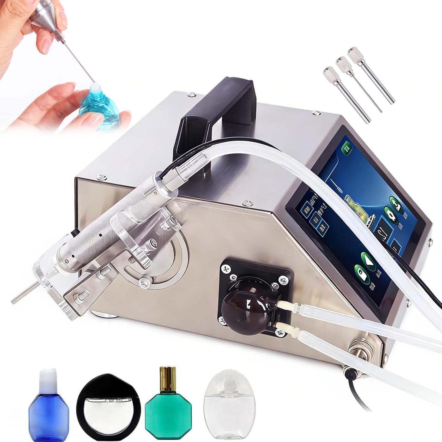 DPLWJPP Automatic Liquid Filling Machine Peristaltic Pump Bottle Filler Automatic Quantitative Liquid Filler Small Viscous Liquid Quantitative Filling Machine Touch Panel HD1360