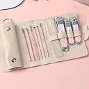 Simois Stainless Steel Nail Cutter, Nail Cutter Set, Nail Care Kit, Nail Grooming Set, Professional Manicure Set, 10 in 1 Pedicure Tools Kit for Men & Women (Pink) gallery image
