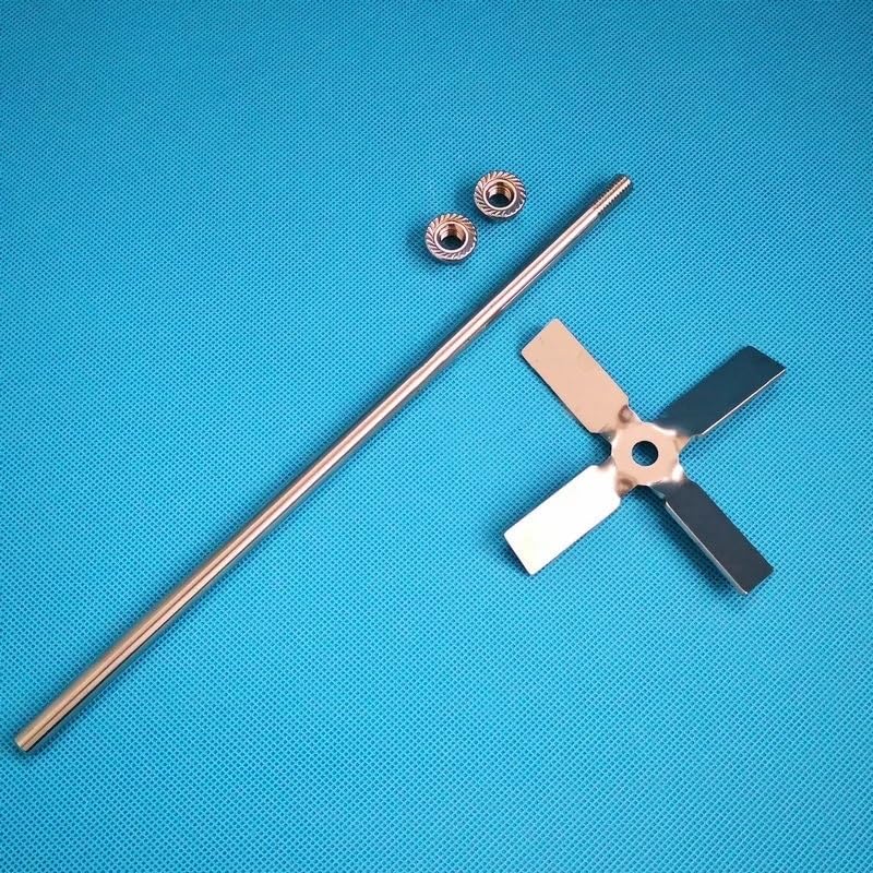 1pc Stainless Steel Four-Leaf Paddle Stirrer with Agitating Stirring Rod for Laboratory Mixing(6cm)