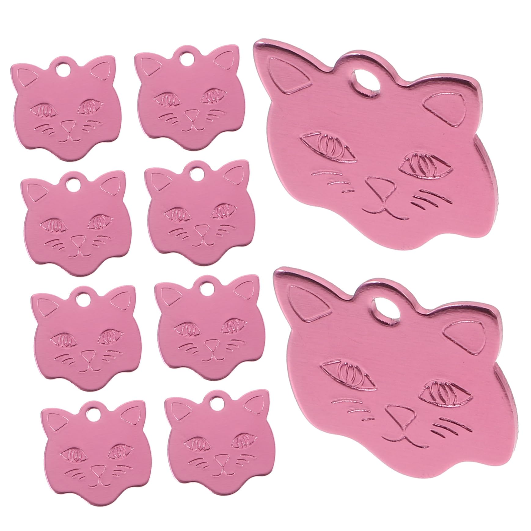 TOYANDONA 5 Set Medaglietta Per Animali Domestici Etichetta Chiacchierata Animale Domestico Tag Collare Per Cani Targhetta Per Il Del Collare Del Cane Lega Di Alluminio Rosa 10 Pezzi*5