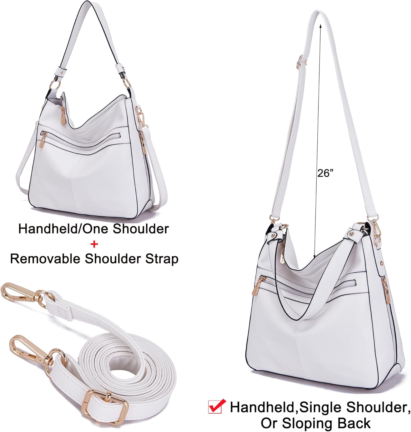 Women Large Crossbody Bags Ladies Satchel Shoulder Handbags Purse and Wallet Set for Women Totes Hobo Purses - Image 4