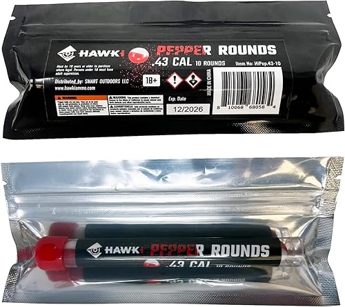 Miniatura 13 de Hawki - Bolas de pimienta o bolas de polvo de .50 Cal o .68 Cal menos letales para pistolas de paintball 10 bolas de polvo