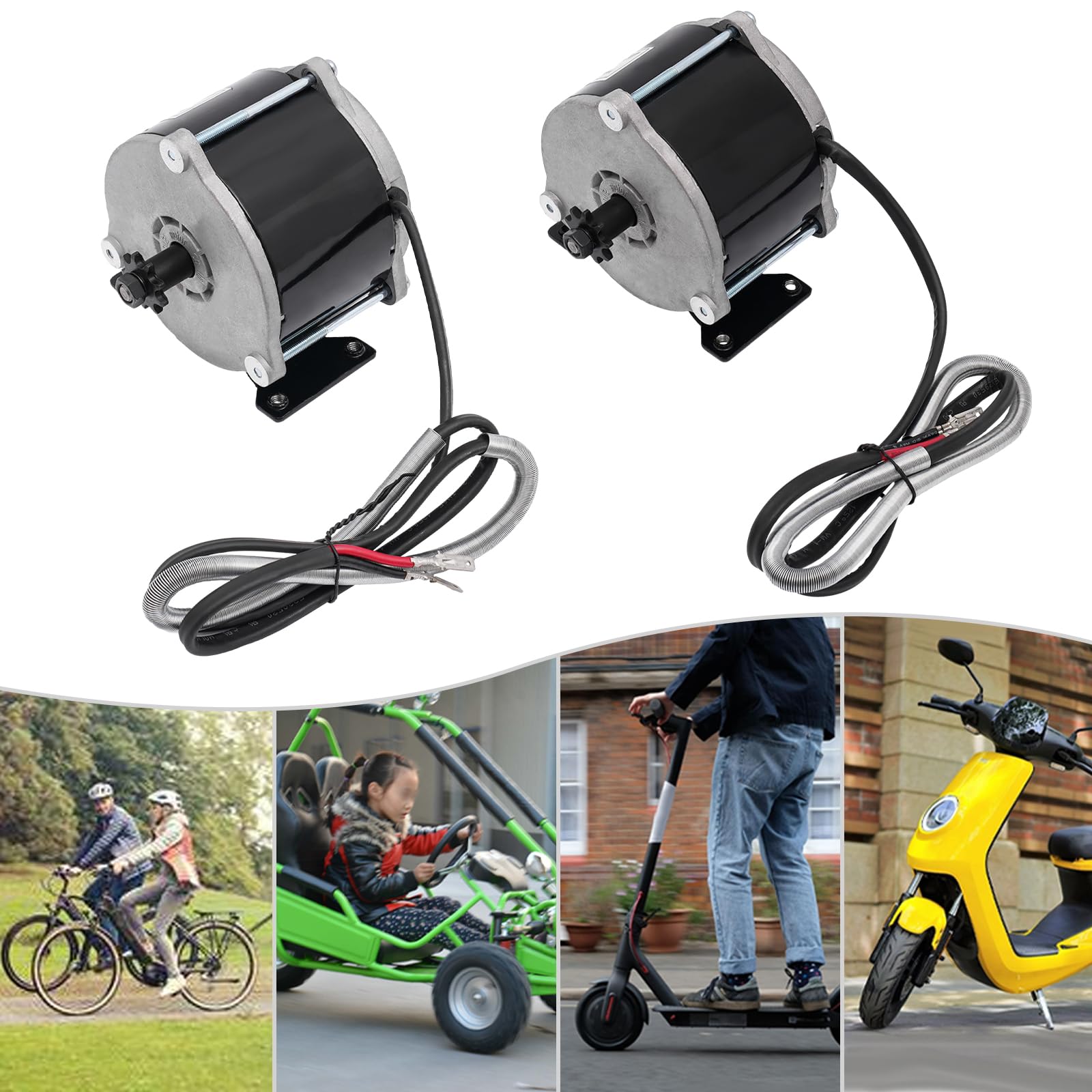 Motore elettrico a spazzola per biciclette elettriche, motore elettrico, motoriduttore, con cambio per elettrico, 500 W