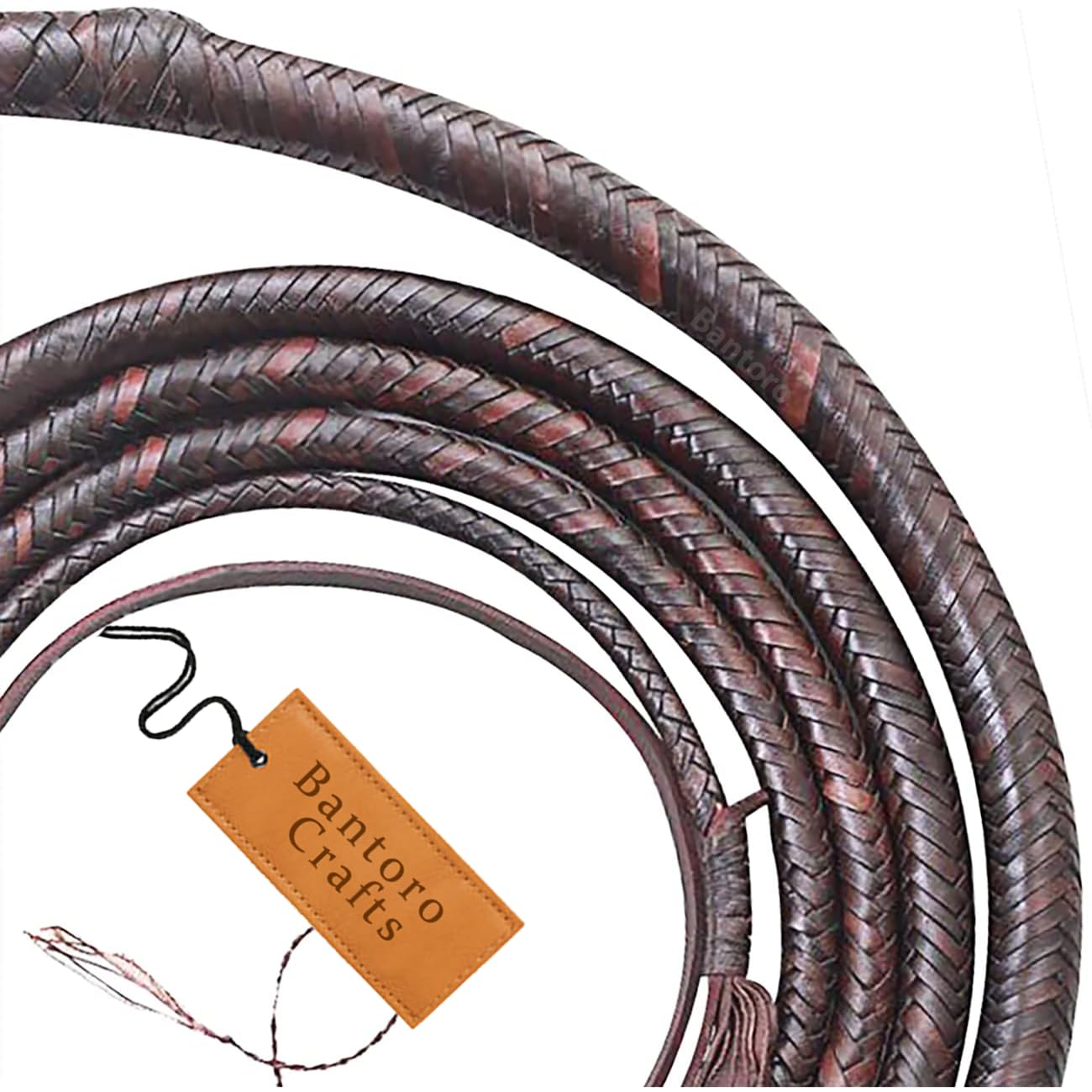 Frusta in Pelle di Canguro Bullwhip16 Trecce Fili Pelle Intrecciata Robusta Pancia a Frusta e Imbottitura Interna in Pelle Frusta Che schiocca Forte