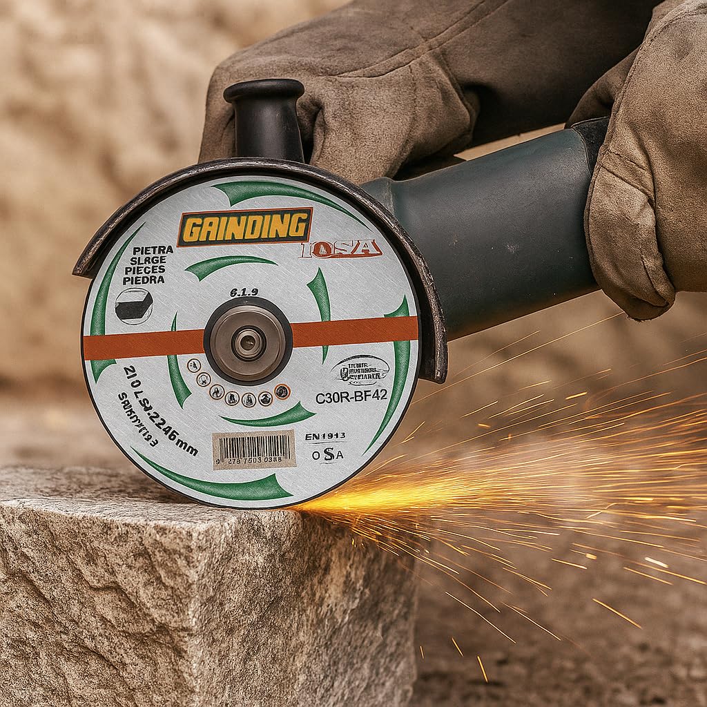 Dischi per Taglio Pietra Ø 230 mm – Confezione da 5 Pezzi – Dischi Abrasivi Professionali per Smerigliatrice Angolare – LEMAG SRL
