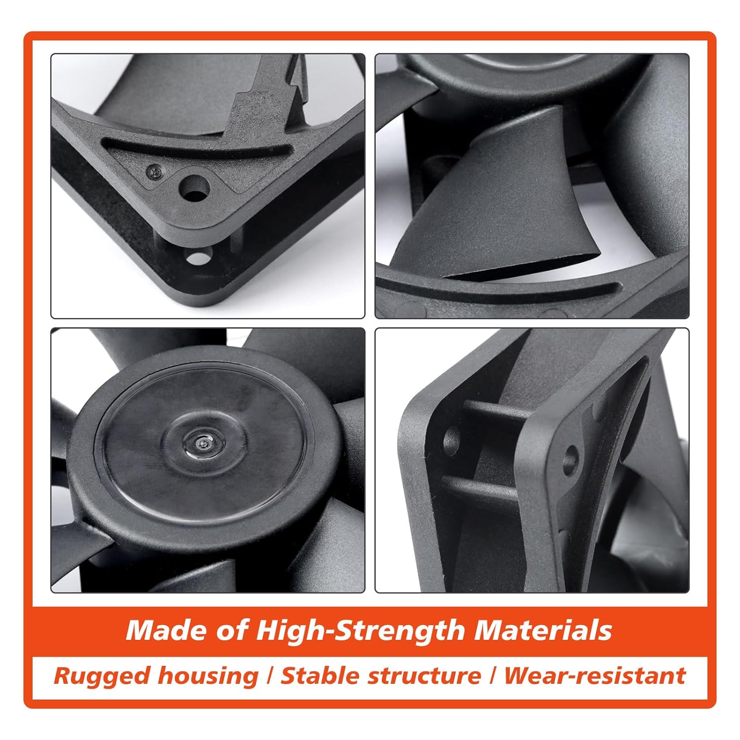 2pcs EC 12025 Cooling Fan Replace XY12025B2H for 220-240V Boosting High-Volume Fans 120mm Case Replacement Parts Accessories Black Plastic