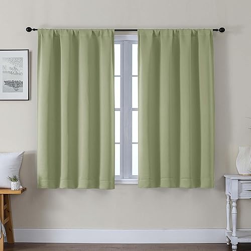 Miniatura 105 de Gwine - Cortinas opacas negras para dormitorio de 84 pulgadas de largo, juego de 2 paneles, cortinas sólidas reductoras de ruido con aislamiento