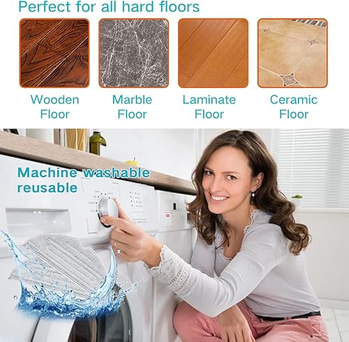 Miniatura 5 de Home Times Almohadillas de repuesto para trapeador de vacío para Roborock MaxVS7 MaxV PlusS7 MaxV UltraS7S7+ reutilizable para suelos duros,