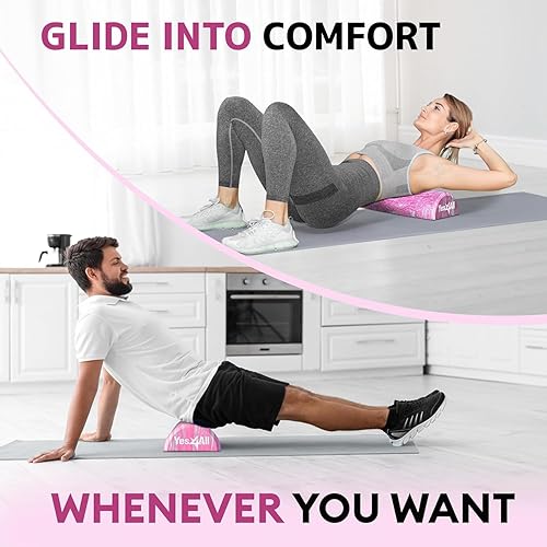 Miniatura 6 de Yes4All Rodillo de espuma EVA de densidad media para espalda, rodillo de media espalda para ejercicio, yoga y pilates de 1236 pulgadas
