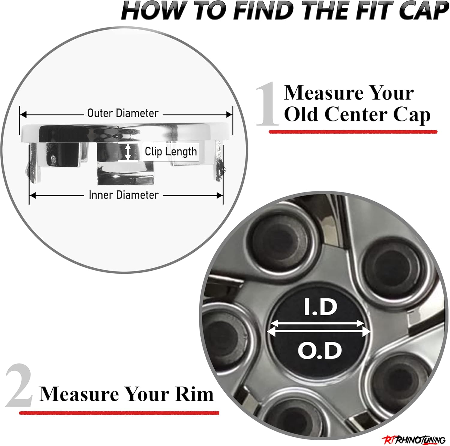 RTRHINOTUNING 4pcs Wheel Center Caps Compatible with Mercedes Benz S300 S350 S600 e350 C240 Honda Ford Hub Caps, OD:75mm(2.95"), ID: 69mm(2.72") Rim Caps