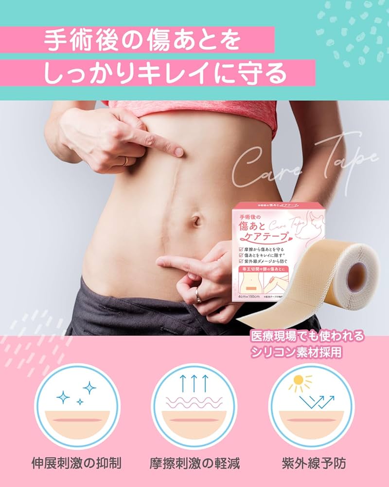 クリニセルS 傷あとケア（火傷 ケガ 手術あと 帝王切開あと） アトファイン™ 傷あとケアテープ｜傷あとケア｜ニチバン株式会社