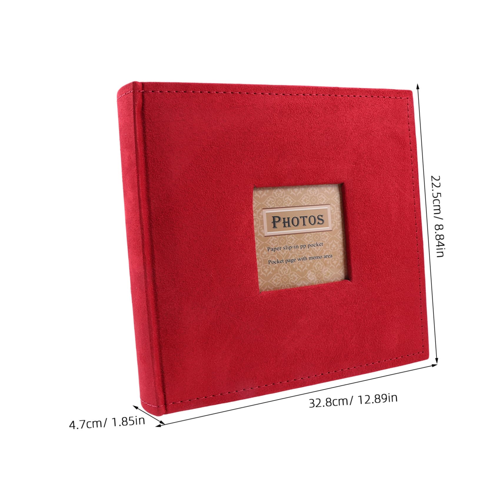 PRETYZOOM 1pieza Álbum De Fotos Infantil Diy De Álbum De Almacenamiento Para Fotos De Niño Niña Color Rojo Para Recuerdos Familiares y Anuario Escolar