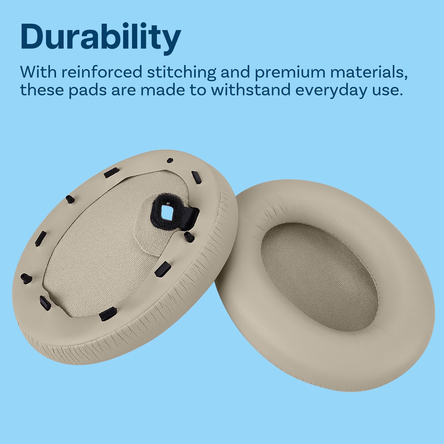 Vervangende Oorkussens voor Sony WH-1000XM4 Noise Cancelling Hoofdtelefoon van MMOBIEL - Memory Foam en Protein PU Koptelefoon Oorkussens - Noise Isolation Earpads – Zilver