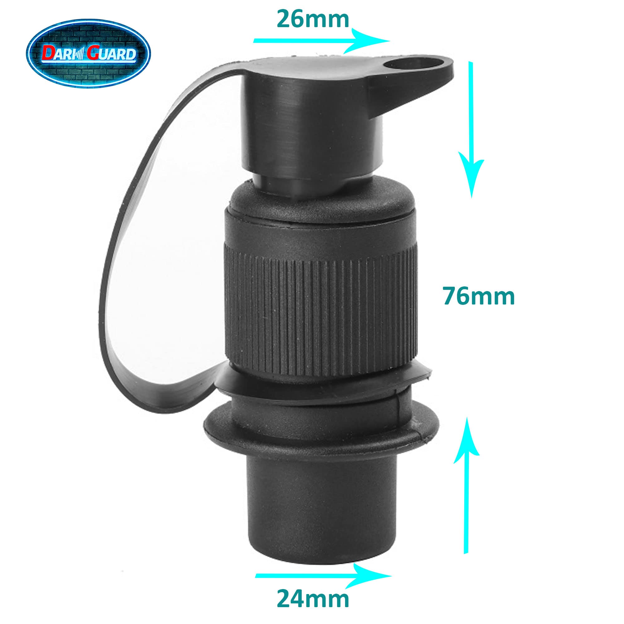 Spina 3 Poli Trattore e Prese 3 Poli Trattori 12v 24v,Norma DIN 9680, Prese Spina 3 Poli 12v per Macchine Agricole,Spina 3Poli e Prese 3Poli per Rimorchio Camion RV ( Spina e Prese M1S21)