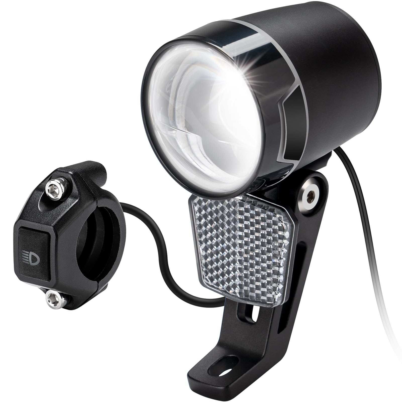 Faro Anteriore Bici A LED Con Dinamo - 100 Lux, Luce Automatica, Omologato StVZO - 6