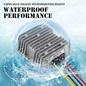 Amazon.co.jp: DC 12V to 12V 4A 自動車直流コンバータ密封防水