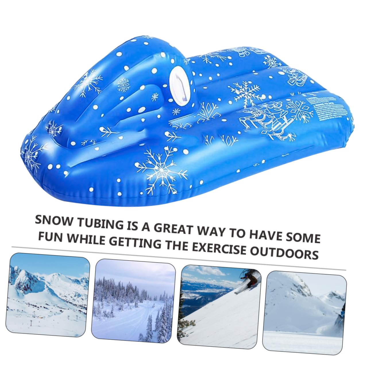 VICASKY Slitta da Neve Gonfiabile in Pvc Cerchio Resistente per Ragazzo Ragazza Attrezzatura da Sci Leggera e Portatile per Giochi sulla Neve