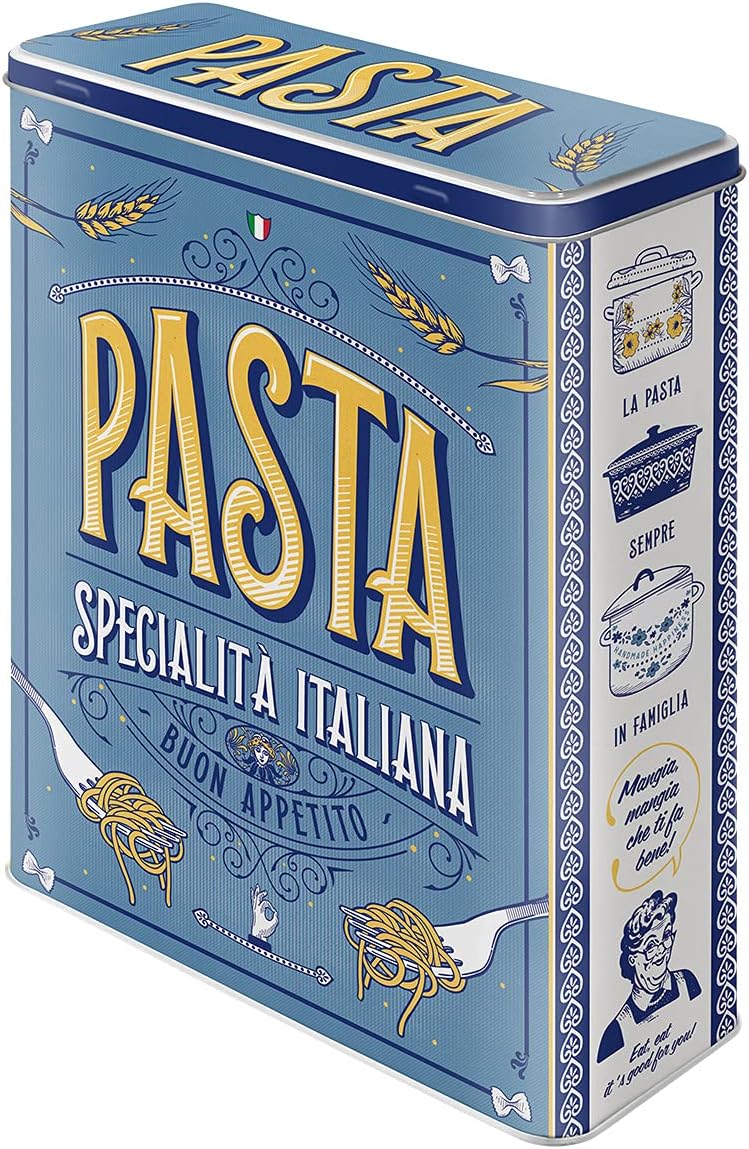 Nostalgic-Art Retro XL Home & Country Storage Jar - Pasta - Kitchen Gift Idea - Cornflake Storage Box - Vintage Design - 4 Litre