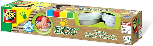 SES Creative 24926 Children's Finger-Paint, Blaugrünrotgelb, 4 Count (Pack of 1)