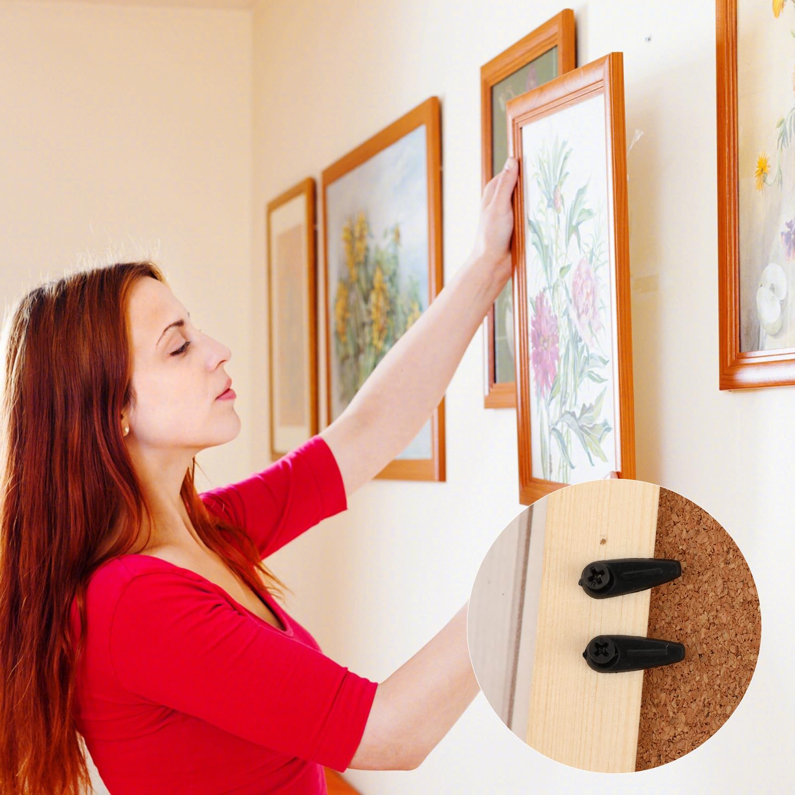 ToToT 50 Stück Bilderrahmen-Rückplatten-Schnallen – Schwarz, Mit Drehknopf Und Schrauben – Einfach Bilder Aufhängen, Geschenkboxen Dekorieren!