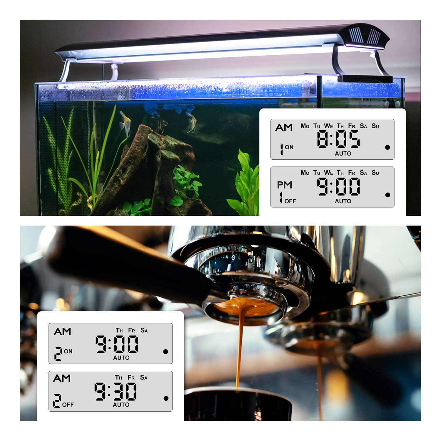 BN-LINK 7 Day Heavy Duty Digital Programmable Timer, FD60 U6, 115V, 60Hz, Dual Outlet, For Lamp Light Fan Security UL Listed(2 Pack): Tools & Home Improvement