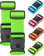 BILIONE 6 Pack Luggage Straps Long Belts Keep Suitcase Secure While Traveling, TSA Approved Add a Bag Premium Accessory for Travel Bag Closure