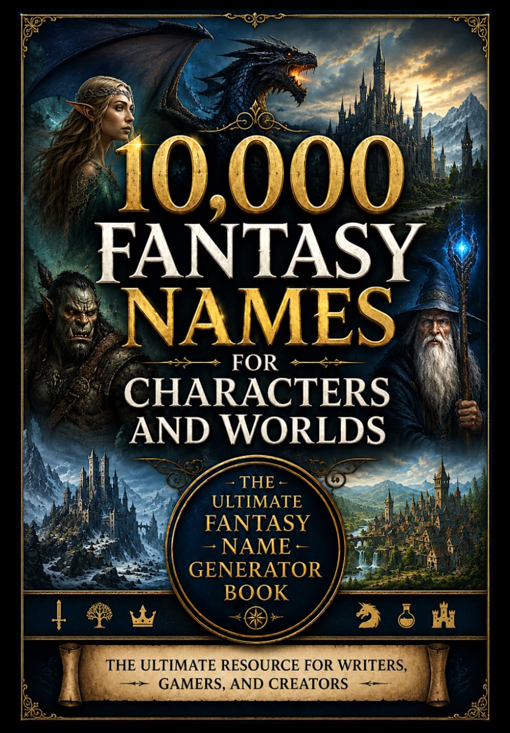 10,000 Fantasy Names for Characters and Worlds: The Ultimate Fantasy Name Generator Book