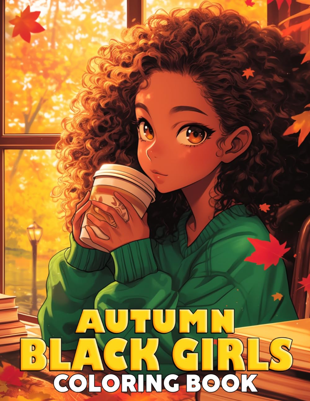Autumn Black Girls Coloring Book: African Women Coloring Pages with Elegant Fashion, Cozy Seasonal Style, and Beautiful Autumn-Inspired Illustrations