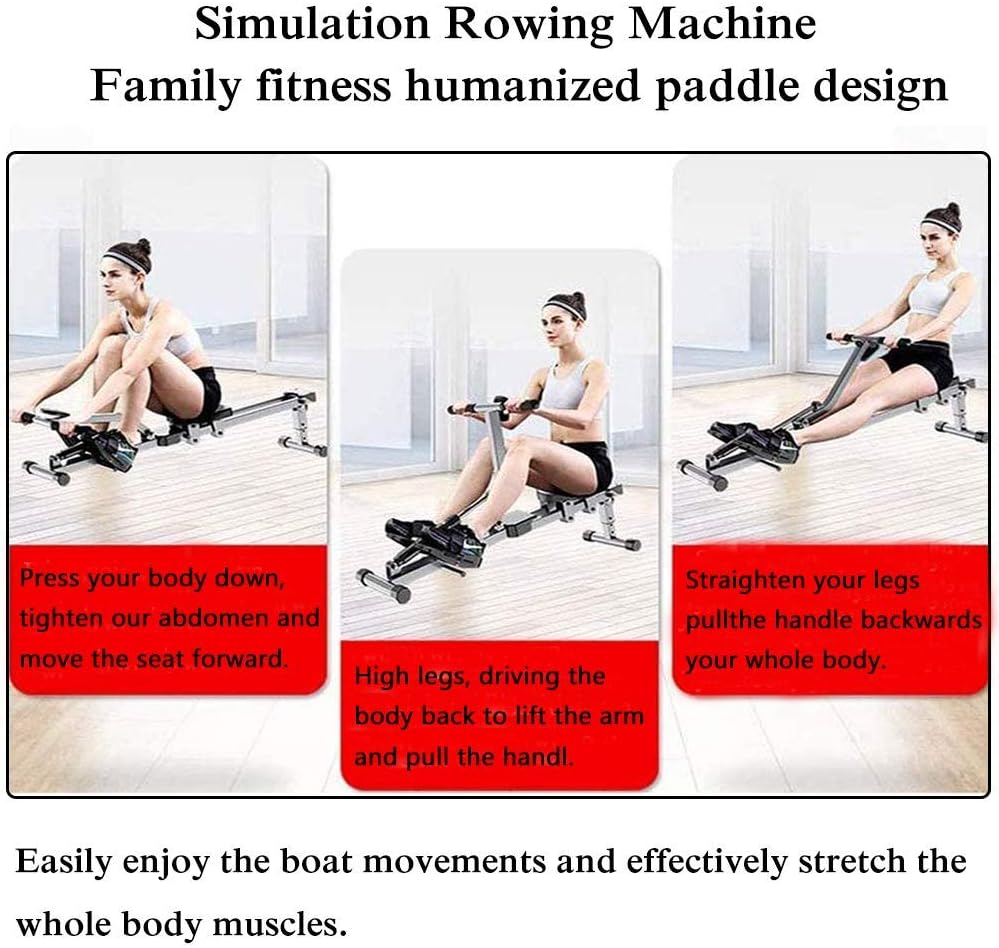 Foldable Rowing Machines Rowing Machine for Home Use Foldable Mute Easy to Store Home Fitness Machine Apply to Indoor Very Much Safe and Healthy Exercise