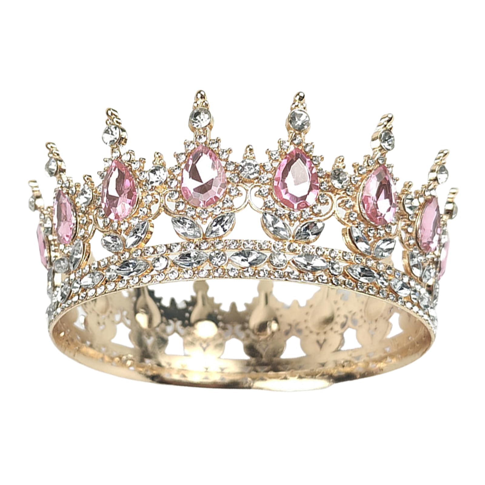Corona dorata, elegante e scintillante, per donne e ragazze, corona della principessa di tiara, corona di principessa, corona di compleanno, corona di compleanno per adulti