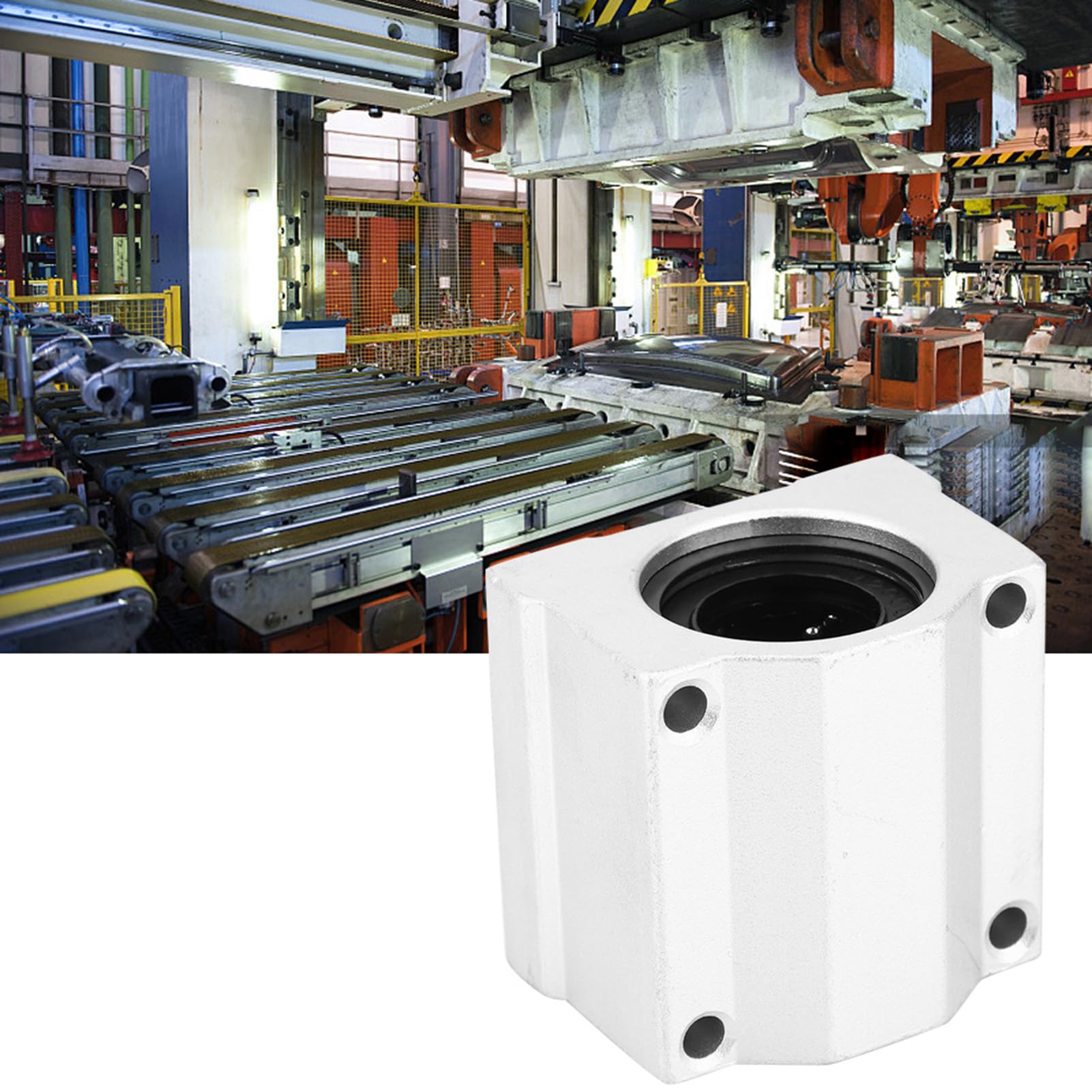 Bloc coulissant à roulement à billes linéaire, 2 pièces SC20UU 20 mm CNC bague coulissante à roulement linéaire, longueur 54 mm, largeur 50 mm, hauteur 40 mm, diamètre intérieur 20 mm