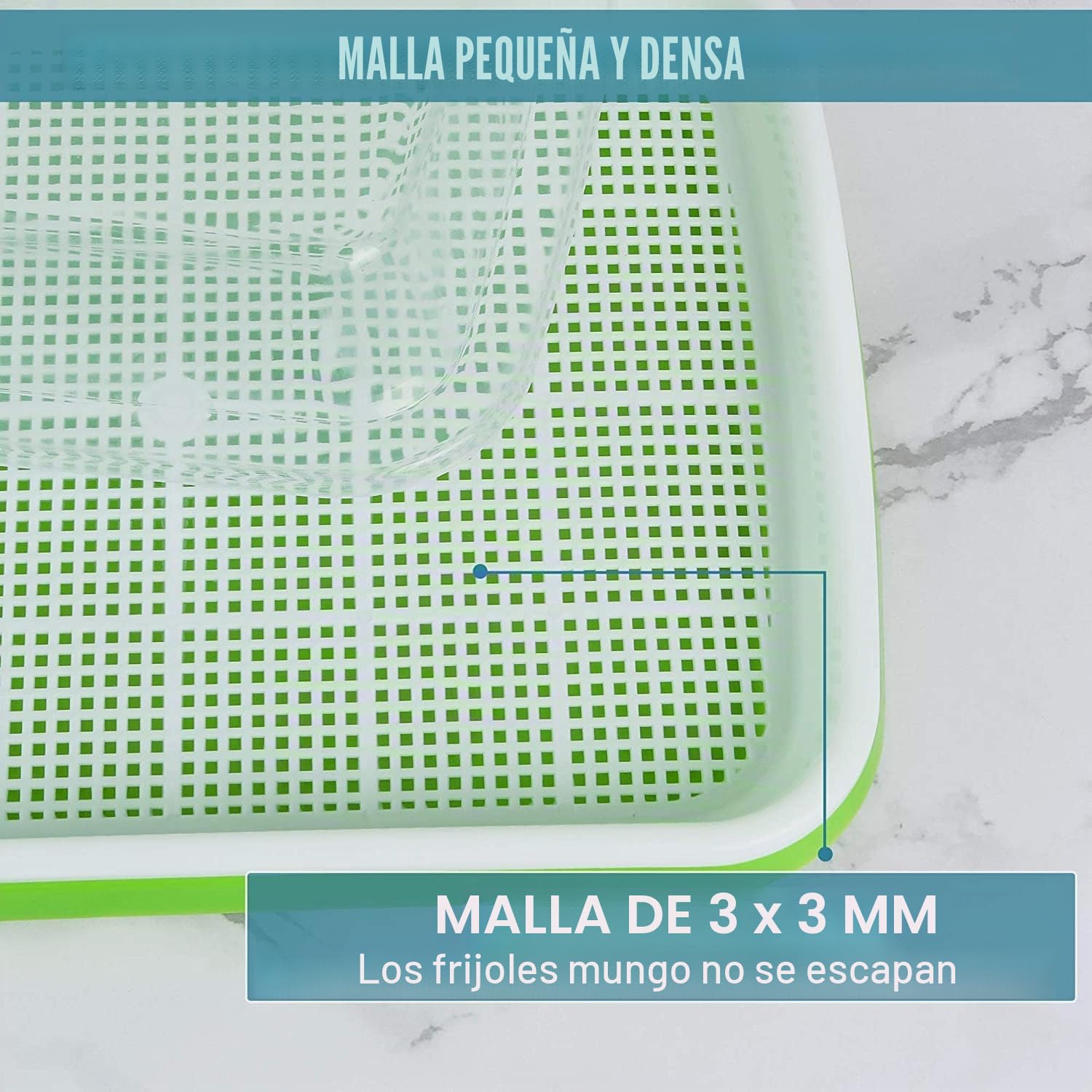 KAHEIGN 6 Piezas Bandejas De Germinación De Semillas Con Tapa, 32cm x 26cm Bandeja De Germinación De Gran Capacidad Propagador Hidropónico Saludable Libre BPA Con 24 Papeles De Plantación