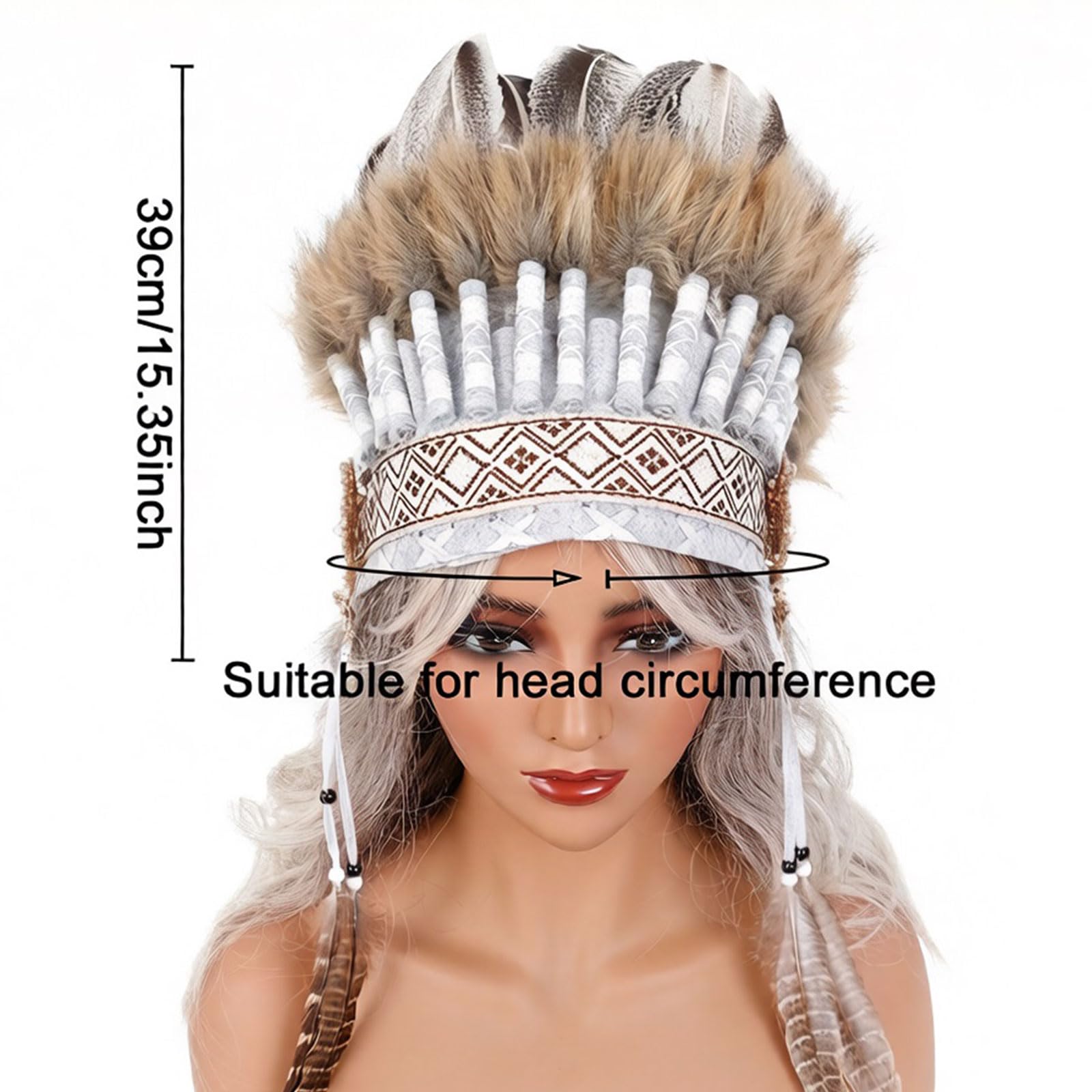 Helles indisches Stammes Kopfschmuck Cosplay Haarband mit weichem Stoff für einzigartige Anlässe und Fotografie Indische Kopfbedeckung