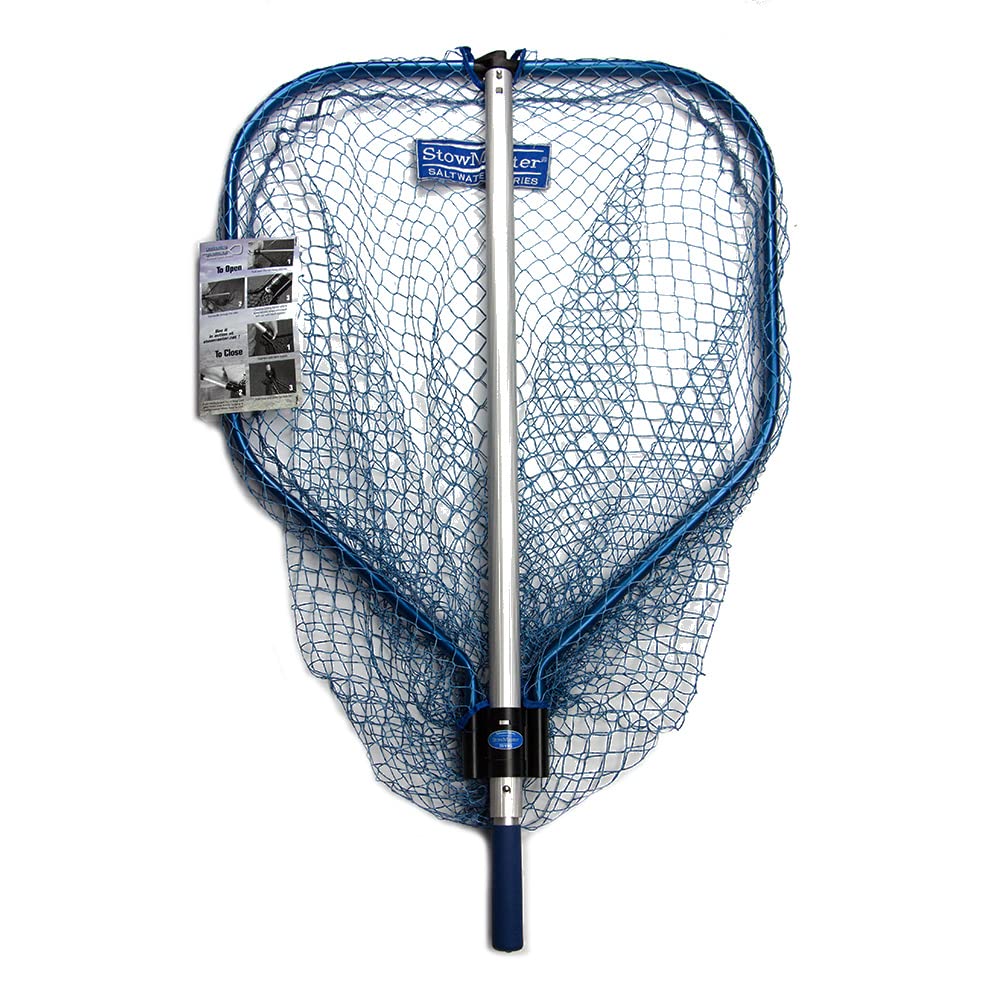 StowMaster SS108S Saltwater Series Precision Landing Net, Silver/Blue