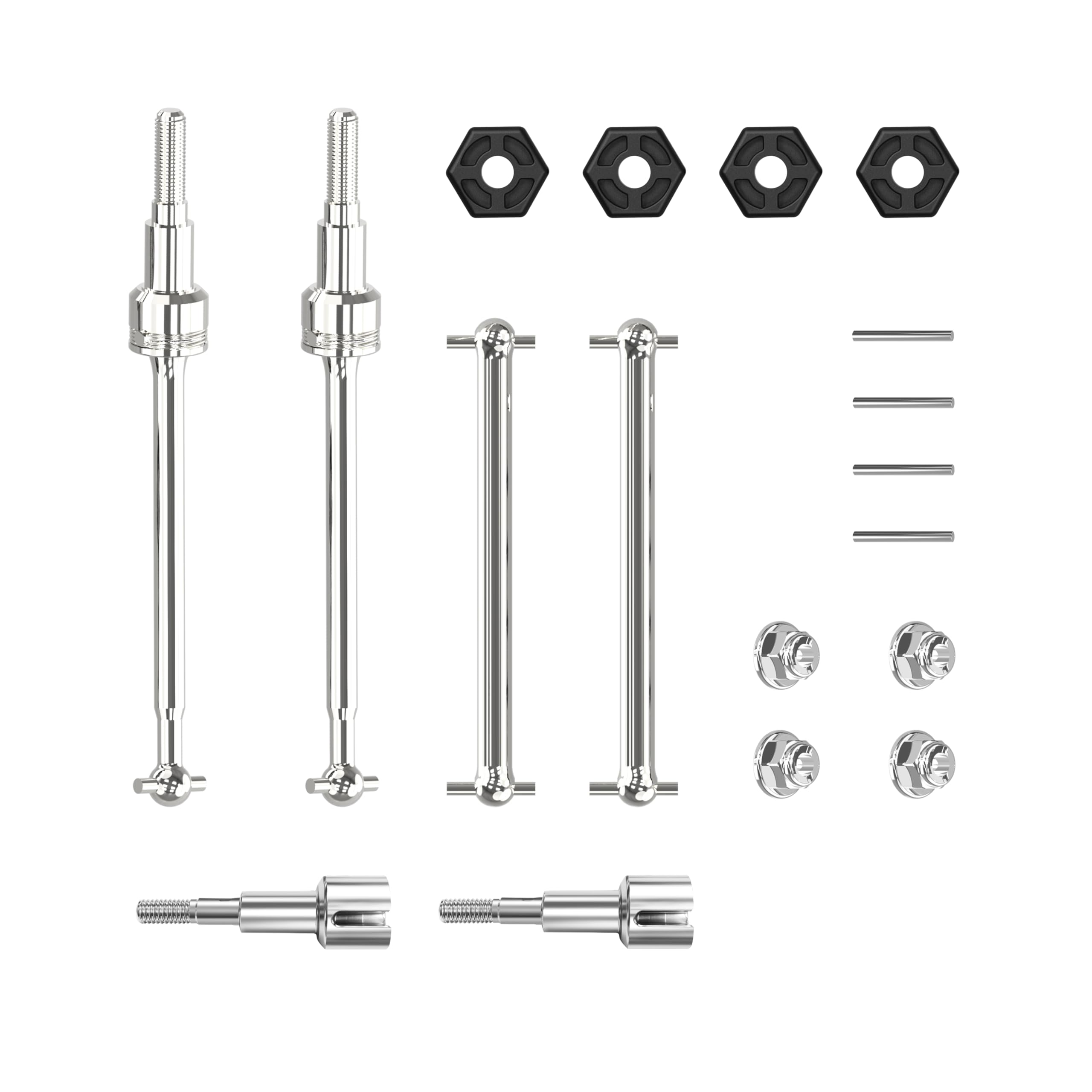 1/14 Y14401-5 - Set di alberi in metallo CVD per auto RC, parti di ricambio per asse anteriore e posteriore, adatto per HS14411 HS14412 HS14431