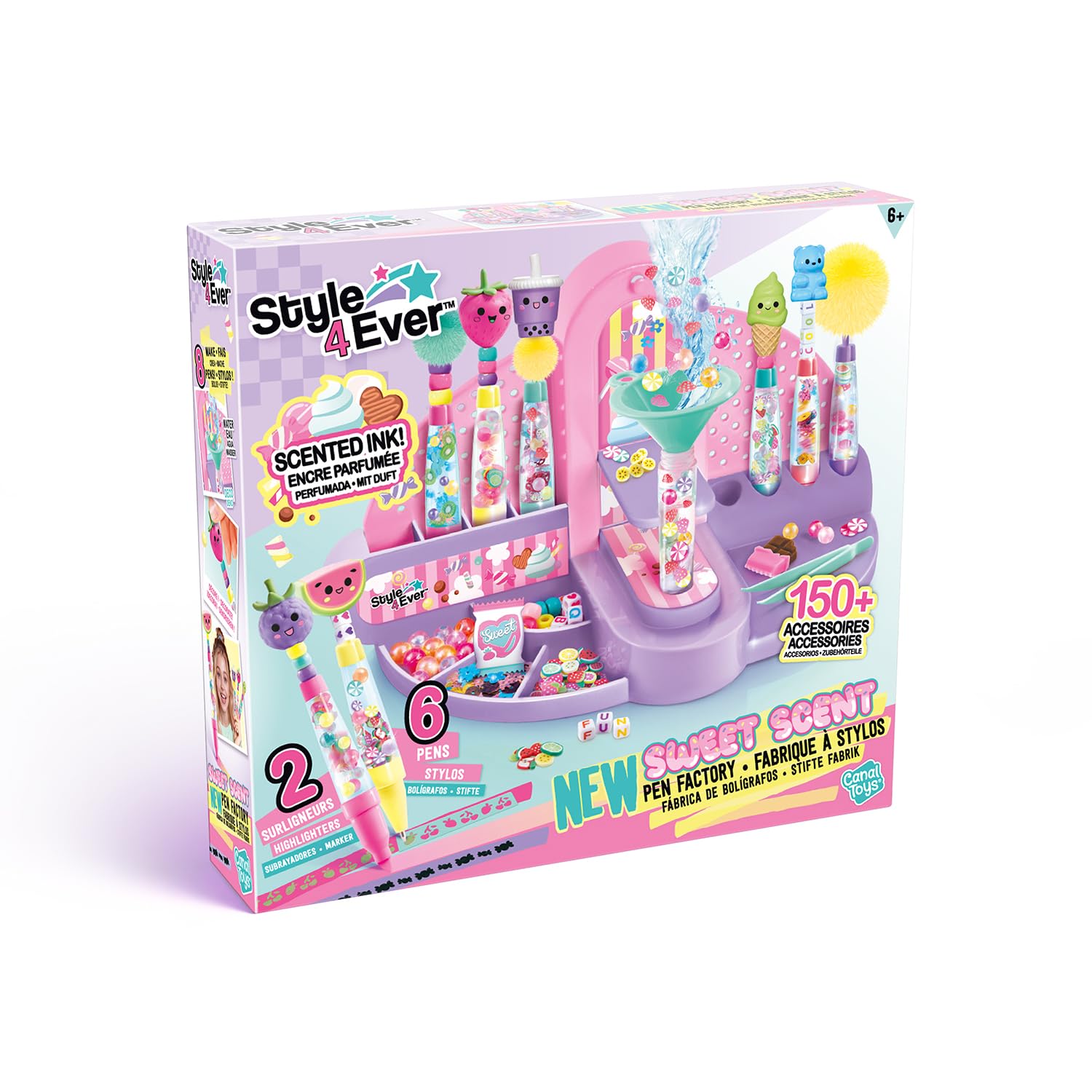 Canal Toys Style 4 Ever DIY Sweet Scent Pen Factory, Pink, Compact