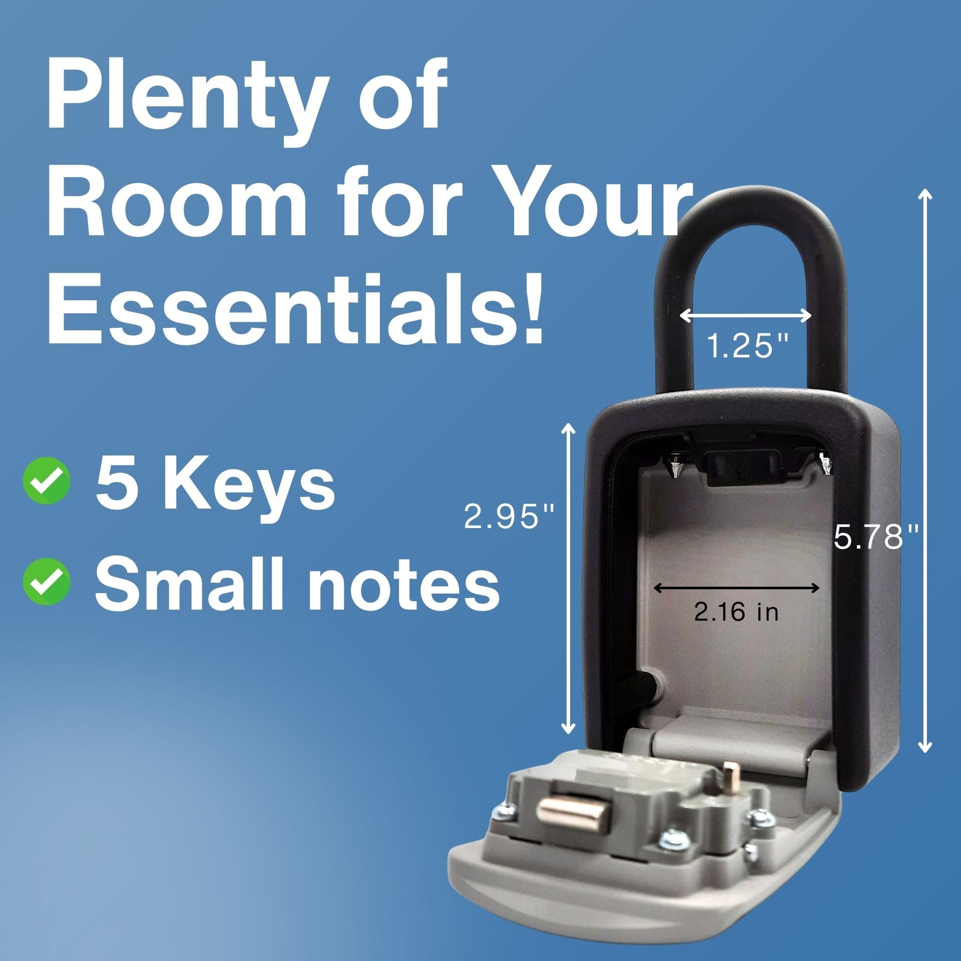 Key Lock Box for Outside - Realtor Lockbox for House Keys Outdoor - Combination Key Hiders to Hide — view 2