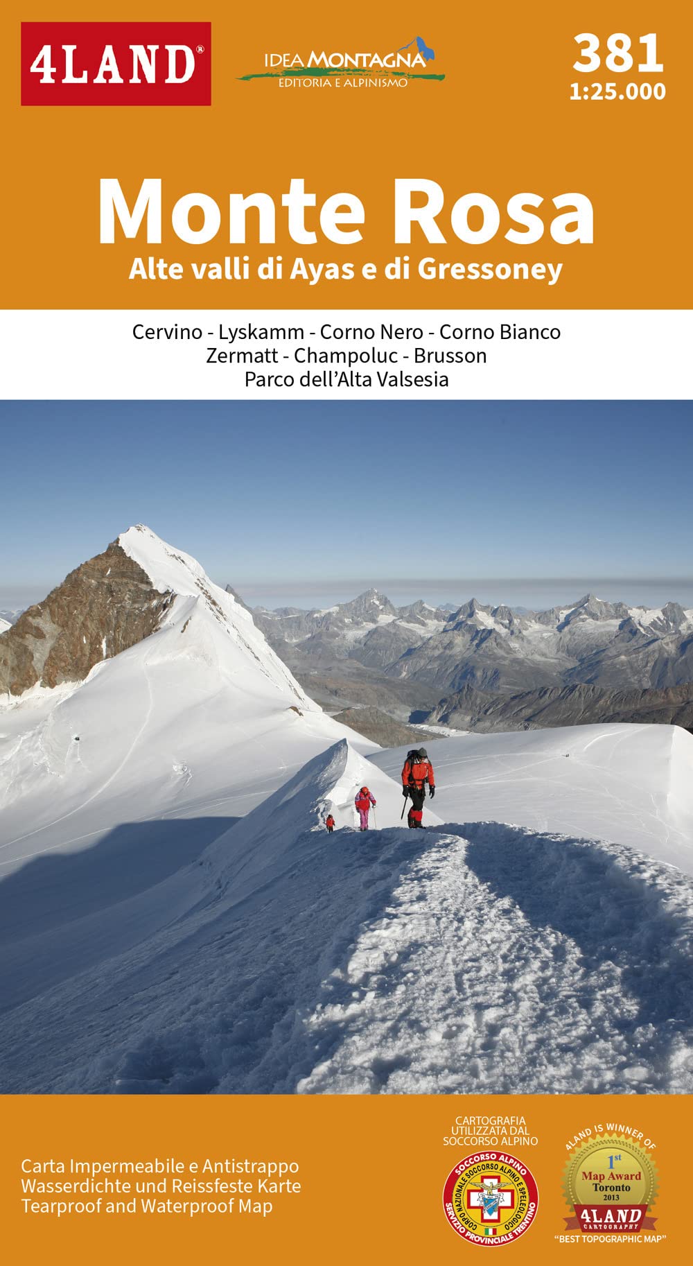 Monte Rosa Alte Valli di Ayas e di Gressoney 1:25.000