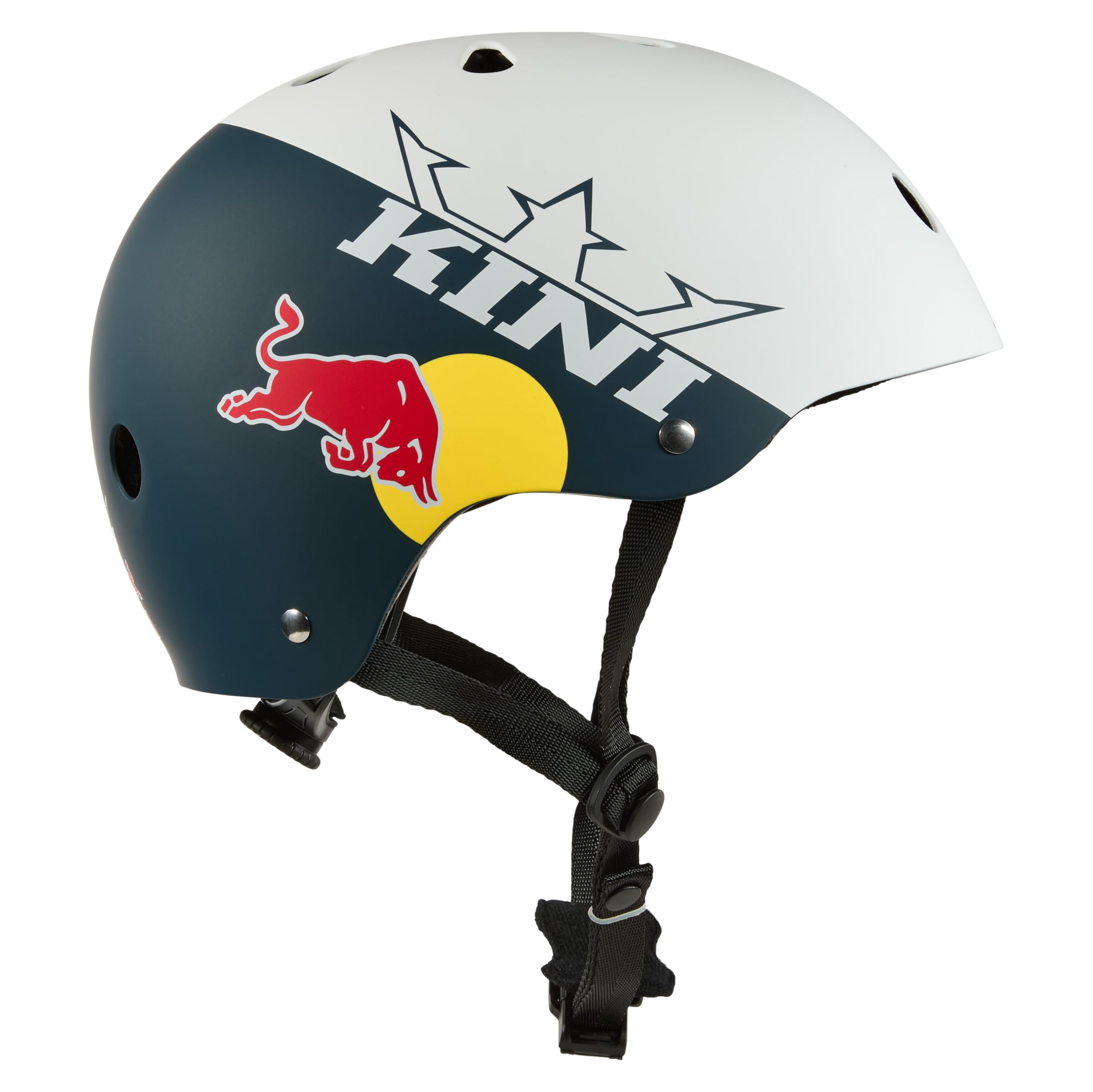BB Kini Red Bull 1.0 - Casco de bicicleta de montaña para jóvenes (talla XS, 48-52 cm), color azul y blanco