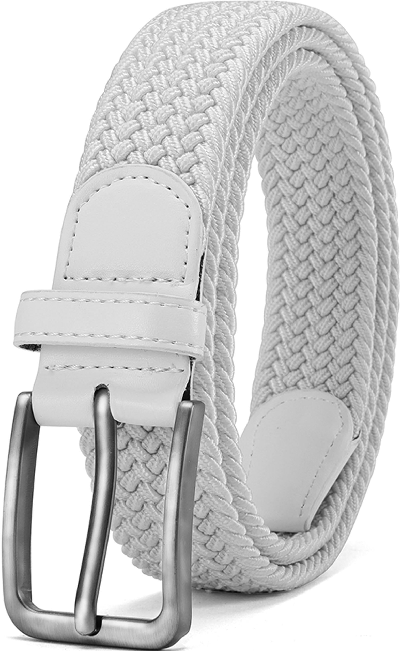 DOOPAI Braided Stretch Belt for Men Elastic Woven Belt casual Fabric Golf Belt 1 3 8 for golf