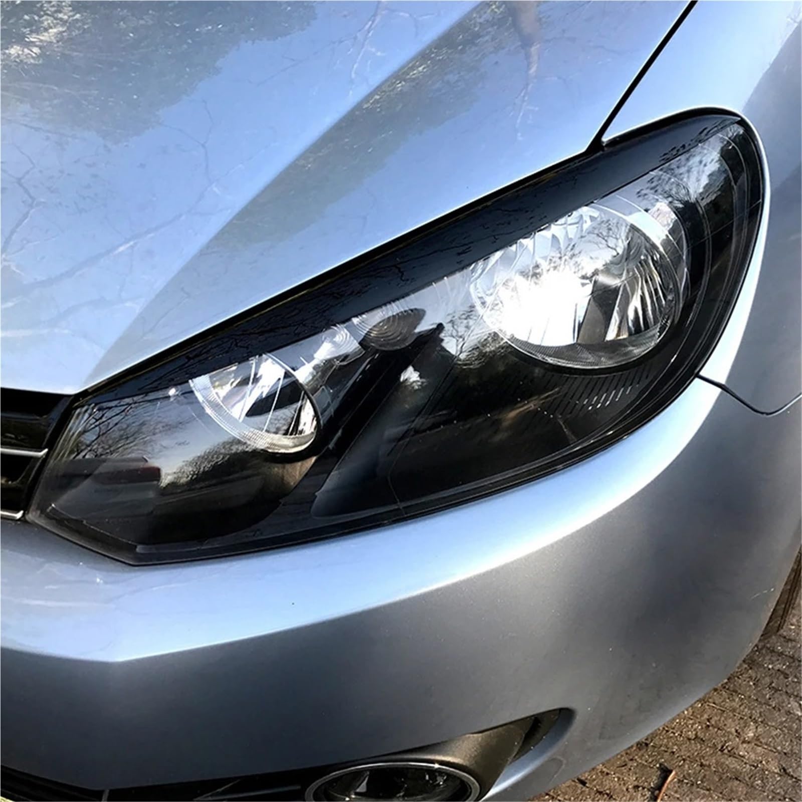 Reflektor brwi do VW do Golf 6 VI dla MK6 dla GTI dla GTR dla GTD 2008-2011 2012 2013 reflektor samochodowy brwi powieki naklejki wykończenia osłona