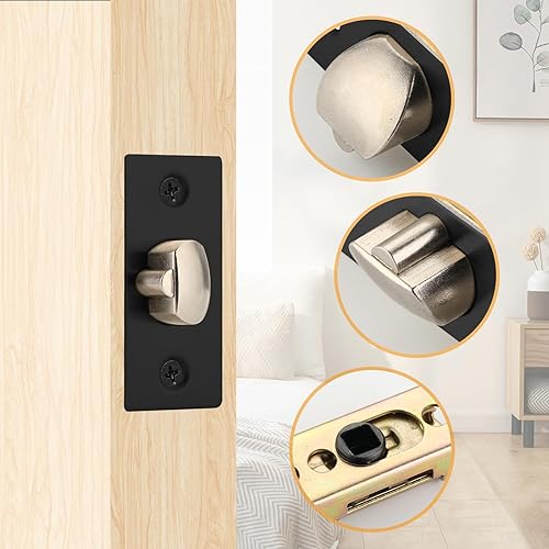 Miniatura 5 de Pestillo de puerta ajustable de 2-38 pulgadas (2.362 in) o 2-34 pulgadas (2.756 in), ángulo de giro de 45, pieza de repuesto universal para