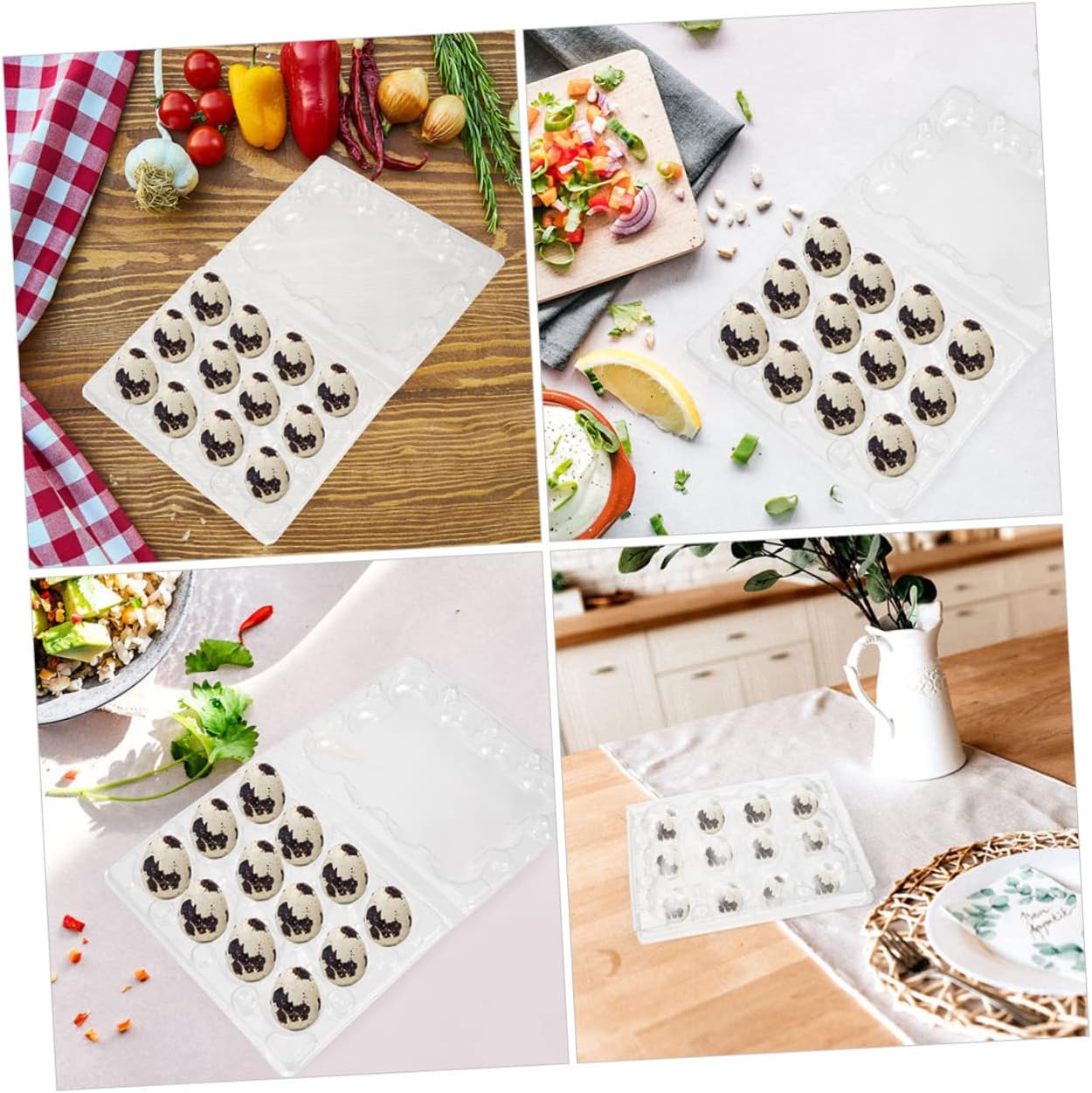 Egg Tray Carton for Quail Eggs 100pcs Plastic Easy to Use and Portable Storage