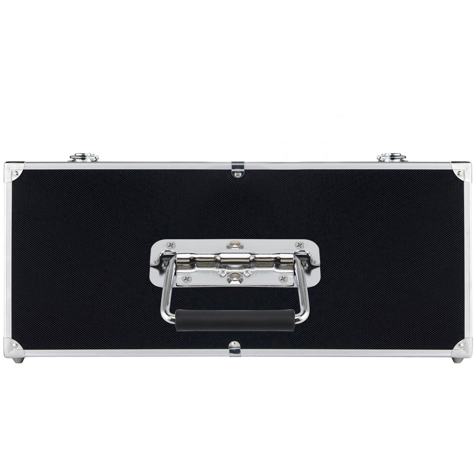 12 tiradores plegables de acero inoxidable, asa de metal plegable, tirador de caja plateado, asas plegables para cajas, maletín de herramientas, maletín, 110 x 40 mm, color plateado